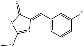 4-(3-fluorobenzylidene)-2-(methylsulfanyl)-1,3-thiazol-5(4H)-one Structure