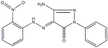 3-amino-1-phenyl-1H-pyrazole-4,5-dione 4-({2-nitrophenyl}hydrazone) 구조식 이미지