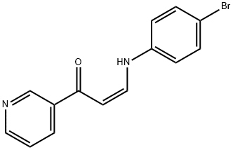 3-(4-bromoanilino)-1-(3-pyridinyl)-2-propen-1-one 구조식 이미지