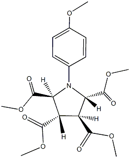 tetramethyl 1-(4-methoxyphenyl)-2,3,4,5-pyrrolidinetetracarboxylate 구조식 이미지