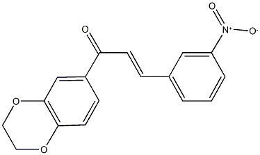 1-(2,3-dihydro-1,4-benzodioxin-6-yl)-3-{3-nitrophenyl}-2-propen-1-one Structure