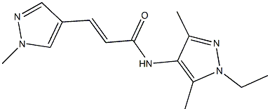 N-(1-ethyl-3,5-dimethyl-1H-pyrazol-4-yl)-3-(1-methyl-1H-pyrazol-4-yl)acrylamide 구조식 이미지