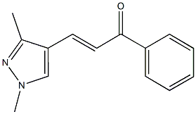 3-(1,3-dimethyl-1H-pyrazol-4-yl)-1-phenyl-2-propen-1-one 구조식 이미지