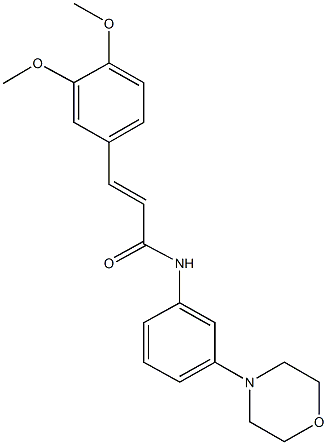 3-(3,4-dimethoxyphenyl)-N-[3-(4-morpholinyl)phenyl]acrylamide Structure