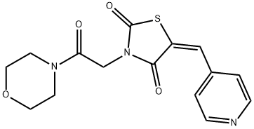 3-[2-(4-morpholinyl)-2-oxoethyl]-5-(4-pyridinylmethylene)-1,3-thiazolidine-2,4-dione 구조식 이미지