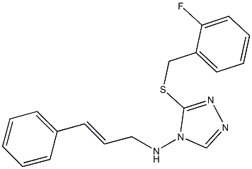 N-cinnamyl-N-{3-[(2-fluorobenzyl)thio]-4H-1,2,4-triazol-4-yl}amine 구조식 이미지