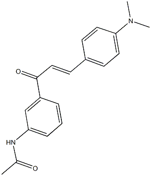 N-(3-{3-[4-(dimethylamino)phenyl]acryloyl}phenyl)acetamide 구조식 이미지