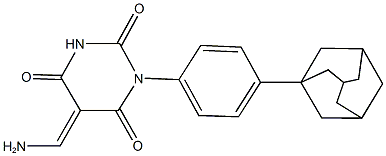1-[4-(1-adamantyl)phenyl]-5-(aminomethylene)-2,4,6(1H,3H,5H)-pyrimidinetrione Structure