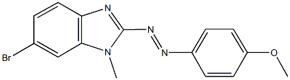 4-[(6-bromo-1-methyl-1H-benzimidazol-2-yl)diazenyl]phenyl methyl ether Structure