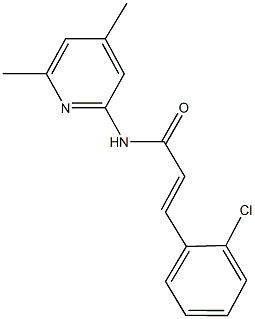 3-(2-chlorophenyl)-N-(4,6-dimethyl-2-pyridinyl)acrylamide 구조식 이미지