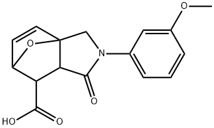 3-(3-methoxyphenyl)-4-oxo-10-oxa-3-azatricyclo[5.2.1.0~1,5~]dec-8-ene-6-carboxylic acid 구조식 이미지