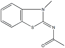 N-(3-methyl-1,3-benzothiazol-2(3H)-ylidene)acetamide 구조식 이미지