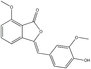 3-(4-hydroxy-3-methoxybenzylidene)-7-methoxy-2-benzofuran-1(3H)-one Structure