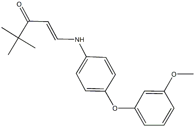 1-[4-(3-methoxyphenoxy)anilino]-4,4-dimethyl-1-penten-3-one 구조식 이미지