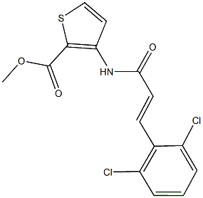 methyl 3-{[3-(2,6-dichlorophenyl)acryloyl]amino}-2-thiophenecarboxylate 구조식 이미지