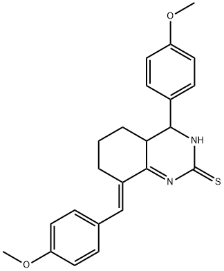 8-(4-methoxybenzylidene)-4-(4-methoxyphenyl)-4,4a,5,6,7,8-hexahydro-2(3H)-quinazolinethione Structure