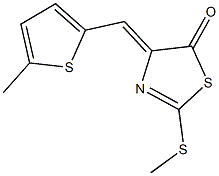 2-(methylsulfanyl)-4-[(5-methyl-2-thienyl)methylene]-1,3-thiazol-5(4H)-one 구조식 이미지