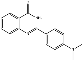 2-{[4-(dimethylamino)benzylidene]amino}benzamide 구조식 이미지
