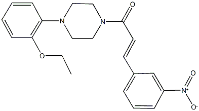 1-(2-ethoxyphenyl)-4-(3-{3-nitrophenyl}acryloyl)piperazine Structure