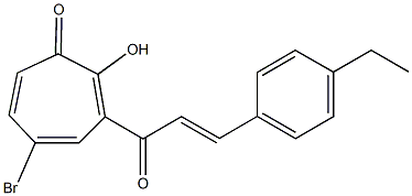 5-bromo-3-[3-(4-ethylphenyl)acryloyl]-2-hydroxy-2,4,6-cycloheptatrien-1-one 구조식 이미지