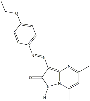 3-[(4-ethoxyphenyl)diazenyl]-5,7-dimethylpyrazolo[1,5-a]pyrimidin-2(1H)-one 구조식 이미지
