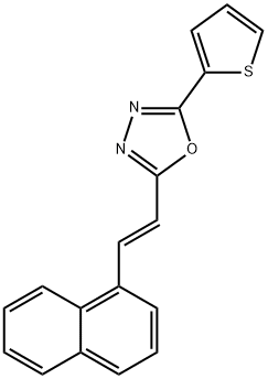 2-[2-(1-naphthyl)vinyl]-5-(2-thienyl)-1,3,4-oxadiazole 구조식 이미지