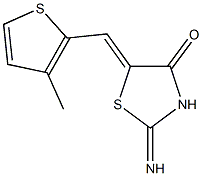2-imino-5-[(3-methyl-2-thienyl)methylene]-1,3-thiazolidin-4-one 구조식 이미지