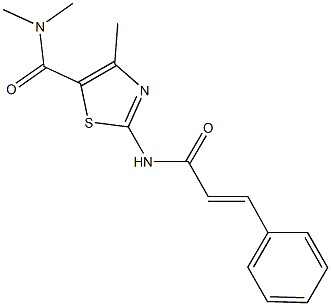 2-(cinnamoylamino)-N,N,4-trimethyl-1,3-thiazole-5-carboxamide 구조식 이미지