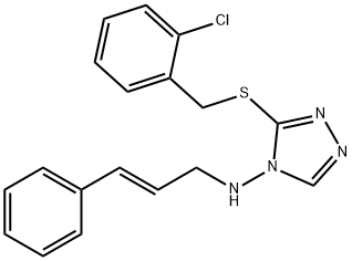 3-[(2-chlorobenzyl)sulfanyl]-N-cinnamyl-4H-1,2,4-triazol-4-amine Structure