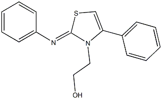 2-(4-phenyl-2-(phenylimino)-1,3-thiazol-3(2H)-yl)ethanol 구조식 이미지