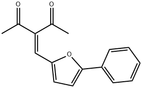 3-[(5-phenyl-2-furyl)methylene]-2,4-pentanedione 구조식 이미지