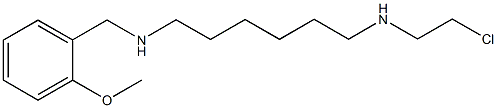 N-(2-chloroethyl)-N-{6-[(2-methoxybenzyl)amino]hexyl}amine 구조식 이미지