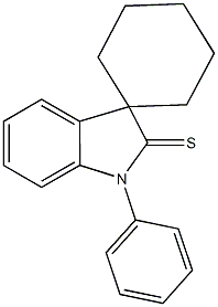 1-phenyl-1,3-dihydrospiro[2H-indole-3,1'-cyclohexane]-2-thione 구조식 이미지