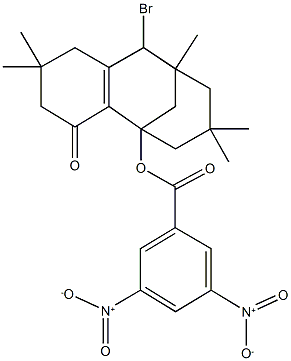 8-bromo-5,5,9,11,11-pentamethyl-3-oxotricyclo[7.3.1.0~2,7~]tridec-2(7)-en-1-yl 3,5-bisnitrobenzoate 구조식 이미지