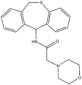 N-(6,11-dihydrodibenzo[b,e]thiepin-11-yl)-2-(4-morpholinyl)acetamide Structure