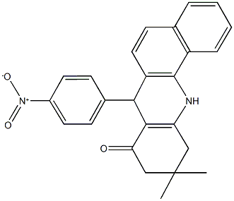 7-{4-nitrophenyl}-10,10-dimethyl-7,10,11,12-tetrahydrobenzo[c]acridin-8(9H)-one Structure