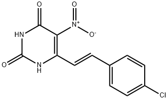 6-[2-(4-chlorophenyl)vinyl]-5-nitro-2,4(1H,3H)-pyrimidinedione Structure