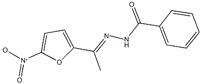 N'-(1-{5-nitro-2-furyl}ethylidene)benzohydrazide 구조식 이미지