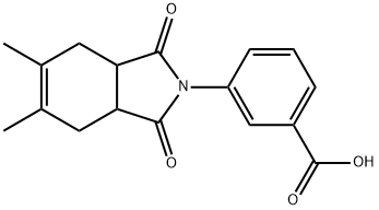 3-(5,6-dimethyl-1,3-dioxo-1,3,3a,4,7,7a-hexahydro-2H-isoindol-2-yl)benzoic acid 구조식 이미지