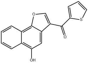 (5-hydroxynaphtho[1,2-b]furan-3-yl)(2-thienyl)methanone 구조식 이미지