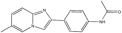 N-[4-(6-methylimidazo[1,2-a]pyridin-2-yl)phenyl]acetamide 구조식 이미지