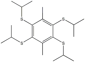 1,2,4,5-tetrakis(isopropylsulfanyl)-3,6-dimethylbenzene 구조식 이미지