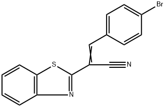 2-(1,3-benzothiazol-2-yl)-3-(4-bromophenyl)acrylonitrile 구조식 이미지