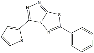 6-phenyl-3-(2-thienyl)[1,2,4]triazolo[3,4-b][1,3,4]thiadiazole 구조식 이미지
