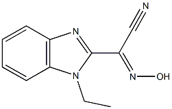 (1-ethyl-1H-benzimidazol-2-yl)(hydroxyimino)acetonitrile 구조식 이미지