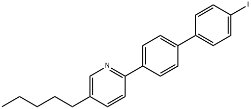 2-(4'-iodo[1,1'-biphenyl]-4-yl)-5-pentylpyridine 구조식 이미지