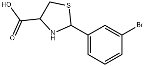 2-(3-BROMOPHENYL)-1,3-THIAZOLIDINE-4-CARBOXYLIC ACID Structure