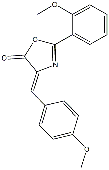 4-(4-methoxybenzylidene)-2-(2-methoxyphenyl)-1,3-oxazol-5(4H)-one 구조식 이미지