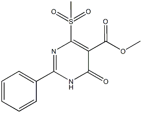 methyl 4-(methylsulfonyl)-6-oxo-2-phenyl-1,6-dihydro-5-pyrimidinecarboxylate Structure