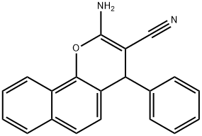 2-amino-4-phenyl-4H-benzo[h]chromene-3-carbonitrile 구조식 이미지